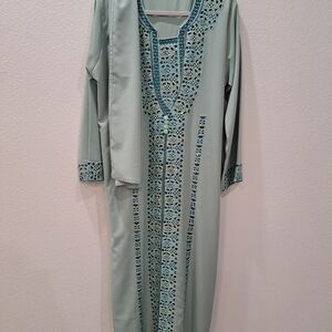 Luxury Embroidered Abaya Dress